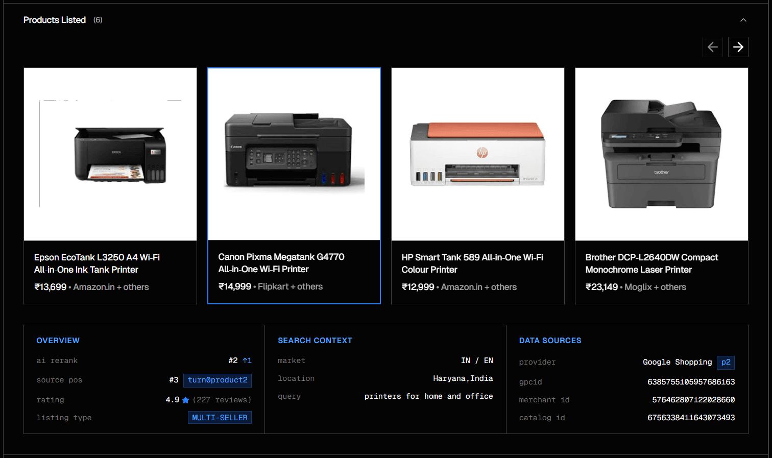 Product Recommendations Carousel in ChatGPT