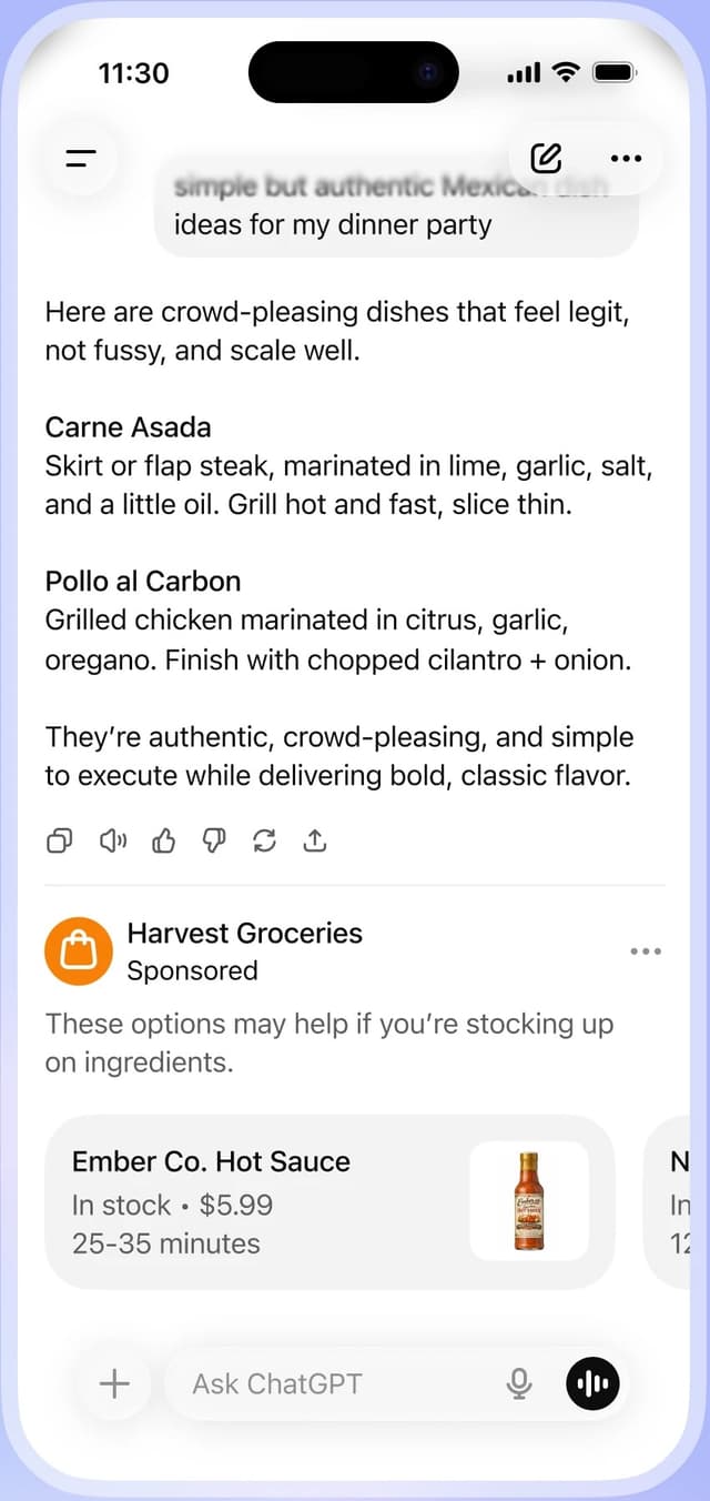ChatGPT Shopping Ads